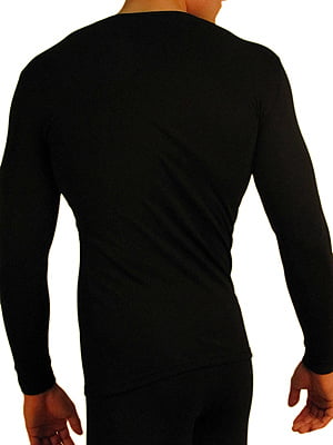 Теплая мужская футболка с длинным рукавом «Doreanse 2960c01 Thermo» черная