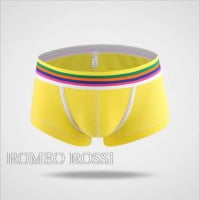 Трусы хипсы на широком поясе желтого цвета Romeo Rossi R5004-13