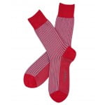 Эластичные носки в белую полоску Falke 13396 Oxford Stripe SO (муж.) Красный 8228