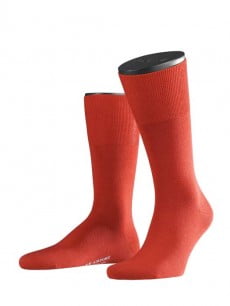 Мужские теплые носки из шерсти мериноса и хлопка темно-оранжевого цвета  Falke 14435 Airport (муж.) Оранжевый 8095
