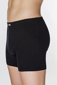 Хлопковые мужские семейные трусы черного цвета с гульфиком Torro LFTMB2000 BLACK