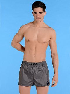 Классические мужские пляжные шорты серого цвета в спортивном стиле HOM Shine 07464cZU