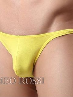 Мужские трусы брифы из мягкого хлопка желтого цвета ROMEO ROSSI R2001-13