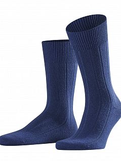 Теплые носки с усиленными зонами пятки и мыска Falke 14423 Lhasa Rib SO Синий 6508