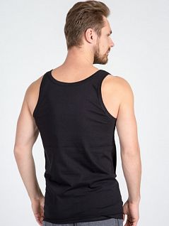 Мужская трикотажная майка на широких лямках PJ-Snelly Uomo_7014 nero