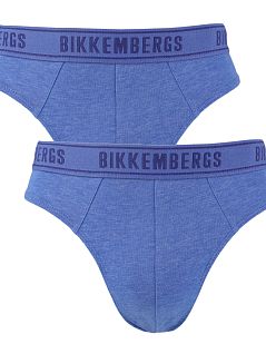 Набор брифов с уплотненным гульфиком (2шт) синего цвета Bikkembergs 52208
