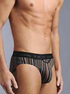 Мужские яркие трусы макси в разноцветную полоску HOM HO1Capri 01696cM9
