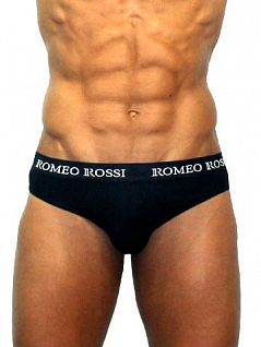 Чёрные мужские трусы брифы Romeo Rossi Briefs R2006-2