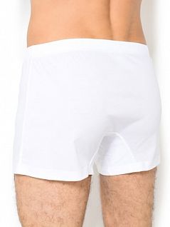 Трусы-шорты из ультратонкого мерсеризированного хлопка Zimmerli 2861446зимерли Белый 1