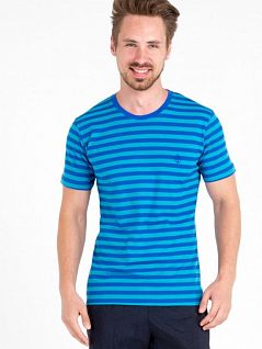Футболка из легкого трикотажа в полоску синего цвета Ferrucci PJ-FE_2717 Aliscafo riga