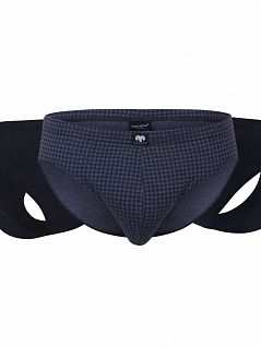 Комплект брифов из хлопка и эластана синего цвета (3шт) Ceceba FM-2270-635