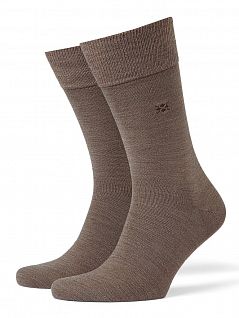 Высококачественные мужские носки серо-коричневого цвета Burlington 21007 Leeds SO (муж.) Серый-коричневый 5810