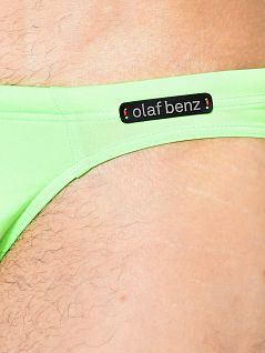 Эластичные плавки из полиэстра на тонкой резинке Olaf Benz 105824премиум Зеленый