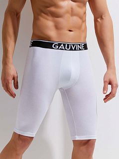 Облегающие боксеры на пришивной резинке с логотипом белого цвета GAUVINE RTGAU3016-02
