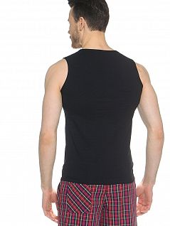 Хлопковая майка с добавлением эластана Jolidon DTММ19бл Black