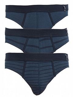 Комплект трусов из хлопка на спортивной резинке (3шт) Jockey 17502483 (муж.) (3шт.) Синий 499