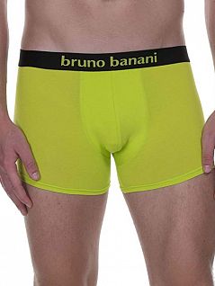 Набор боксеров на пришивной резинке (2шт) Bruno banani 22011388бруно Желтый-черный 2640