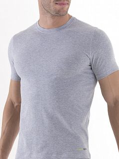Классическая футболка для мужчин из хлопка серого цвета BlackSpade TENDER COTTON b9235М серый