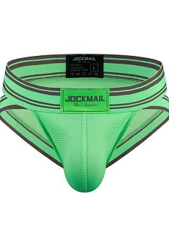Легкие брифы с анатомическим гульфиком зеленого цвета JOCKMAIL RTJM2024-19