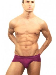 Нежные фиолетовые мужские хипсы мини из мягкого материала Romeo Rossi R2007-14