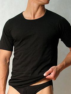 Мужская черная классическая футболка свободного кроя Doreanse Cotton Collection 2505c01 распродажа