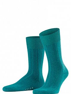 Современные носки на комфортной резинке Falke 14423 Lhasa Rib (муж.) Зеленый 7502