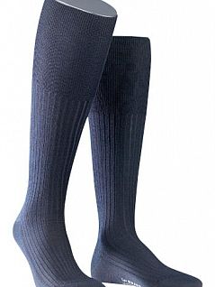 Модные гольфы из мериносовой шерсти FALKE 15449 №7 Merino-Wool (муж.) Темный-синий 6370