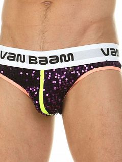 Эффектные слипы с фиолетовыми пайетками Van Baam RT39793