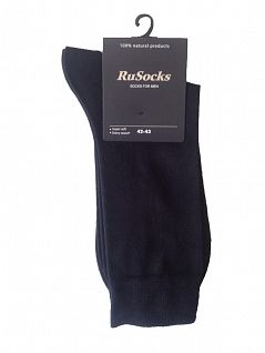 Комплект из 10 пар мужских носков из модала черного цвета "RuSocks" м-219