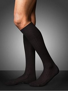 Гладкие гольфы из дышащей ткани Falke 15459 № 2 Cashmere (муж.) Черный (3000)