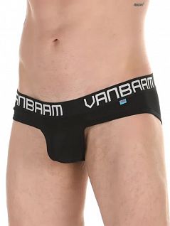 Хлопковые брифы на широкой резинке черного цвета Van Baam RT49749