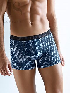 Комплект однотонных боксеров на средней посадке PRIMAL JSPRIMAL B210 (3 шт.) boxer blu/grigio chiaro/nero