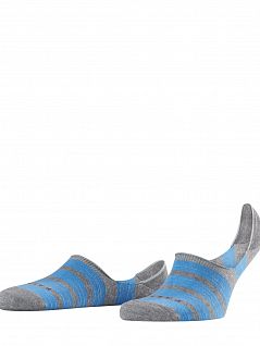 Двухцветные подследники с силиконовыми подушечками на пятках FALKE 13383 Even Stripe IN (муж.) Серый (3391)