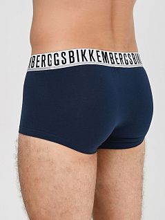 Мужские хлопковые трусы-боксеры анатомического кроя (3шт) Bikkembergs BKK1UTR01TRcNavy