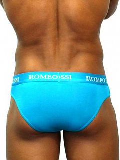 Стильные и удобные мужские трусы брифы бирюзового цвета Romeo Rossi Briefs R2006-10 распродажа