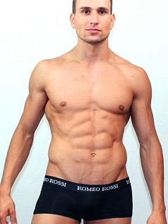 Стильные мужские короткие хипсы чёрного цвета Romeo Rossi Heaps R5001-2 распродажа