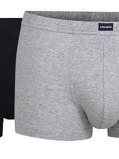 Набор однотонных боксеров на эластичной резинке ( 2шт) Ceceba FG002700/M-XXL Синий/Серый Меланж