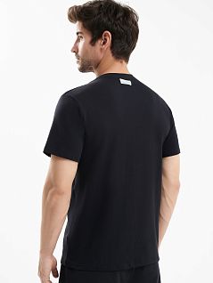 Хлопковая футболка с принтом черного цвета Bikkembergs BKK25MTS04cBlack