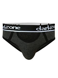 Стильные брифы с вырезом на передней части темно-серого цвета DARKZONE RTDZN6259