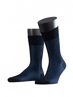 Роскошные носки из тончайшей хлопковой нити с эластаном Falke 13006 Yale SO (муж.) Темный-синий (6370)