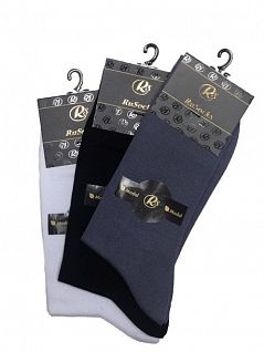 Комплект из 10 пар мужских носков из модала черного цвета "RuSocks" M-210