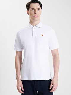 Футболка поло для повседневной носки и casual-образа белого цвета GALLO AP513713c11986_BIANCO/ROYAL