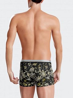 Боксеры с цветочным принтом из лиоцелла черного цвета I AM WHAT I WEAR FM-1221M95-GY024