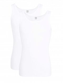 Трикотажная майка в мелкий рубчик без боковых швов (2шт) CECEBA FG000026/M-XXL Белый