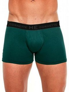 Однотонные боксеры из эластичного хлопка Cornette BT-HE Изумруд