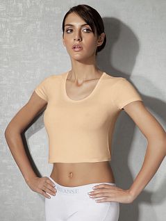 Укороченная женская футболка-топик из эластичной ткани Doreanse 9387c09