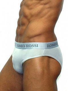 Мягкие мужские трусы брифы белого цвета Romeo Rossi Briefs RR2005-1 белый распродажа