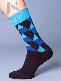 Мягкие носки на резинке контрастного тона Giulia JSMSL 001 (5 пар) brown gul