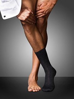 Элегантные носки с ребристой структурой Falke 14449 №7 Wool (муж.) Темный-серый (3080)