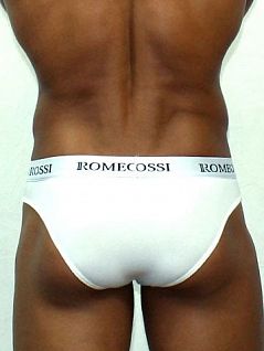 Современные мужские брифы белого цвета Romeo Rossi R2006-1